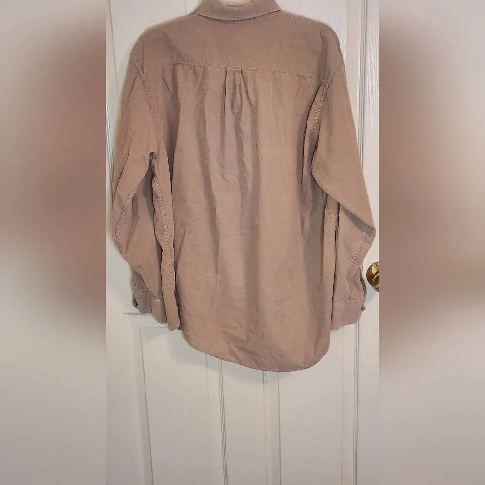 Banana Republic L Beige  Corduroy Pockets Lngslv Buttons up Men's Shirt